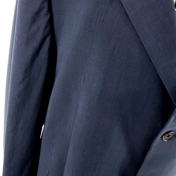 DAMAGED Arnold Brant Marzotto Wool 3‎ Button Blazer 48L Blue - Picture 2 of 15